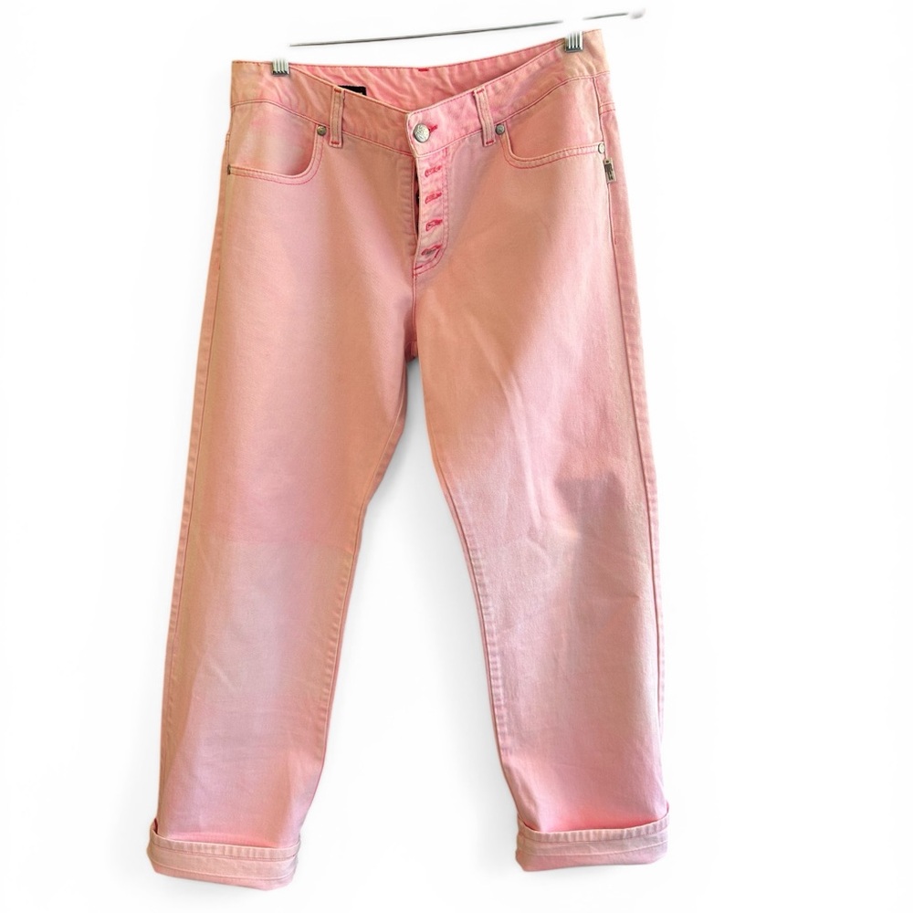 Jean Paul Gaultier Vintage JPG.Jeans over dyed pink awesome one of a kind 31